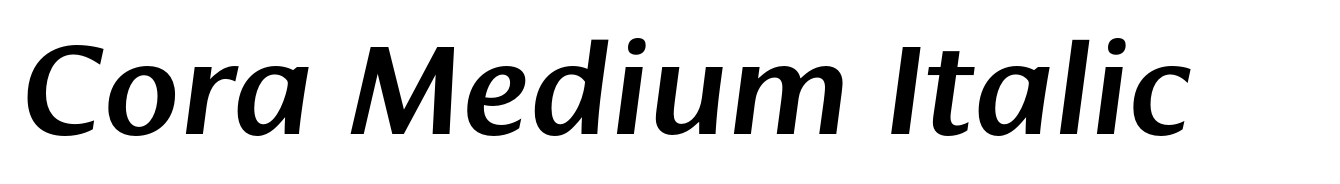 Cora Medium Italic